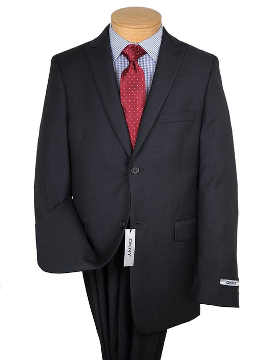DKNY 23275 Slim Fit Boy's Suit-Black-Box Weave Boys Suit DKNY 
