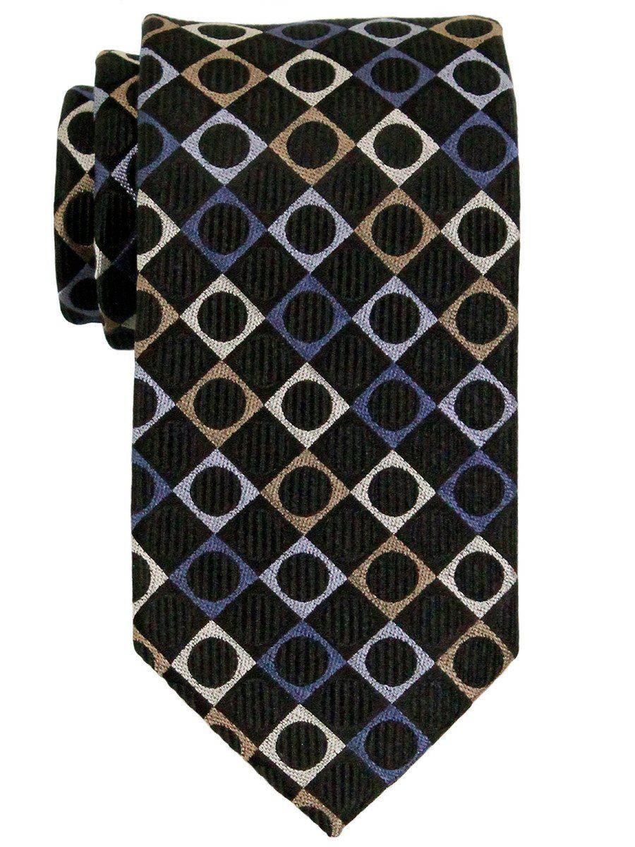 Heritage House 23293 100% Woven Silk Boy's Tie - Neat - Black/Khaki/Blue Boys Tie Heritage House 