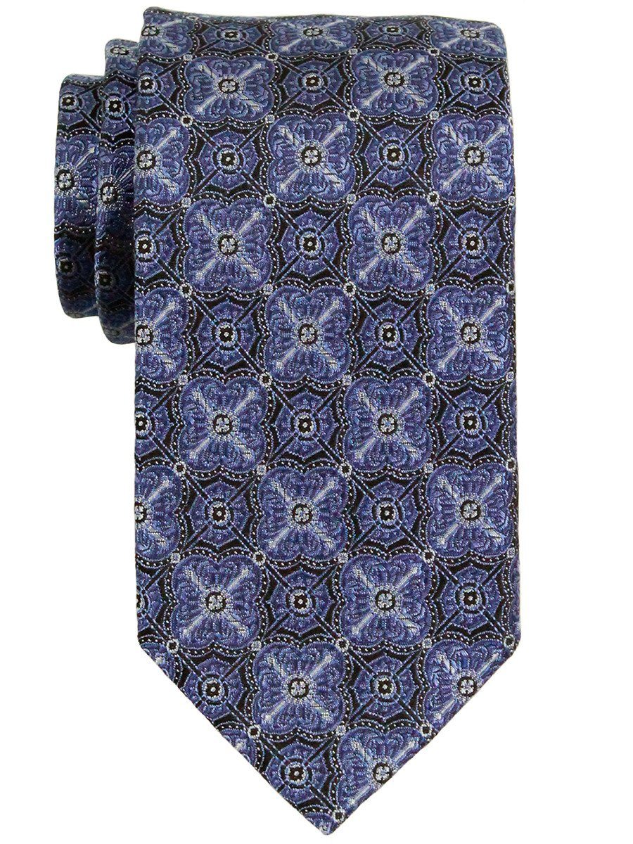 Heritage House 23299 100% Woven Silk Boy's Tie - Neat - Blue/Black Boys Tie Heritage House 