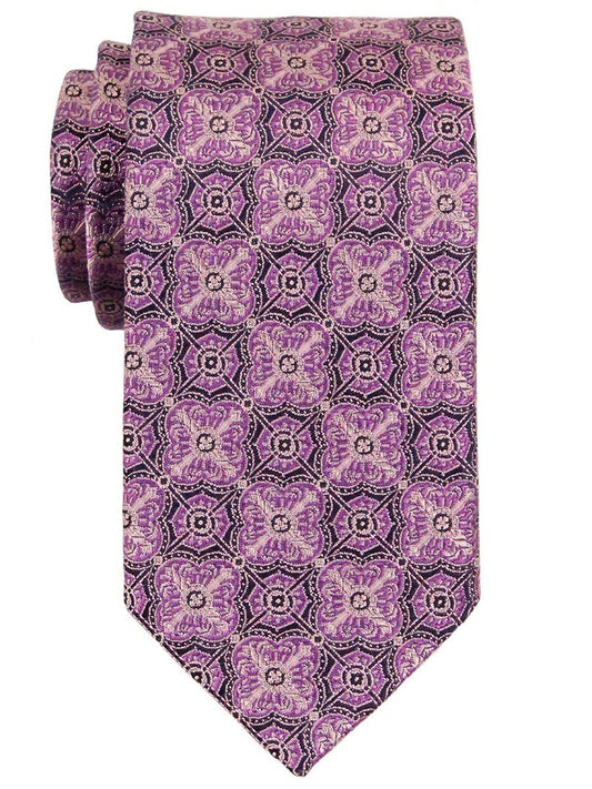 Heritage House 23301 100% Woven Silk Boy's Tie - Neat - Purple Boys Tie Heritage House 