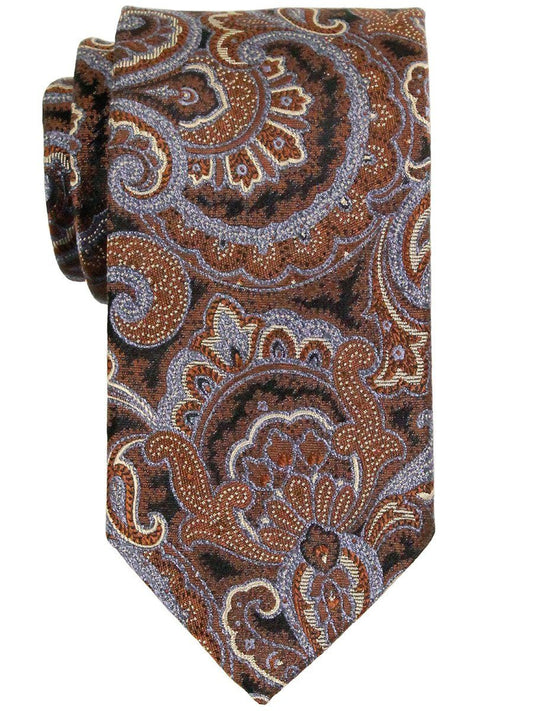 Heritage House 23315 100% Woven Silk Boy's Tie - Paisley - Brown/Blue Boys Tie Heritage House 