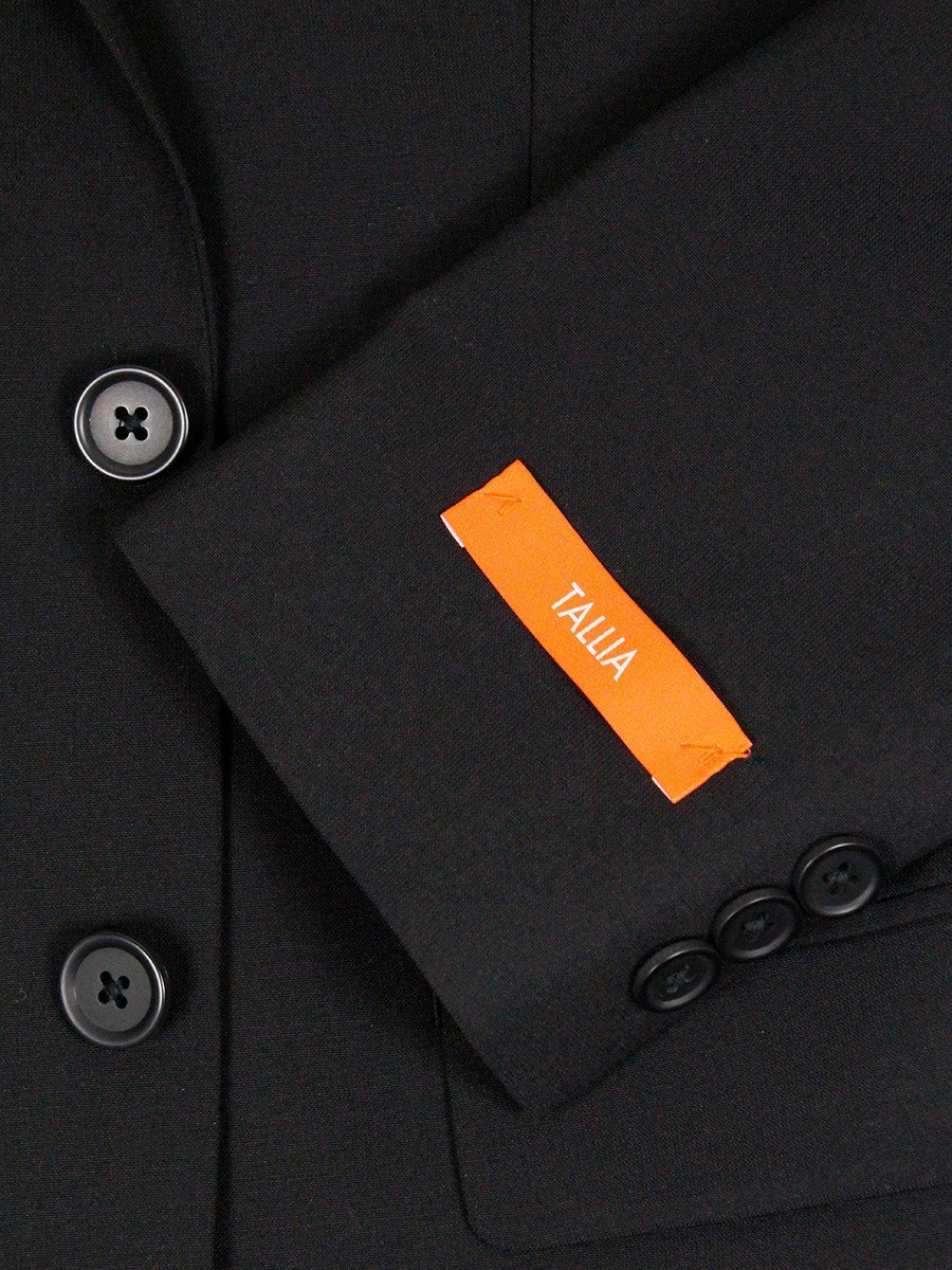 Tallia 23326 52% Wool/46% Polyester/2% Elastane Boy's Skinny Fit Suit - Solid - Black Boys Suit Tallia 