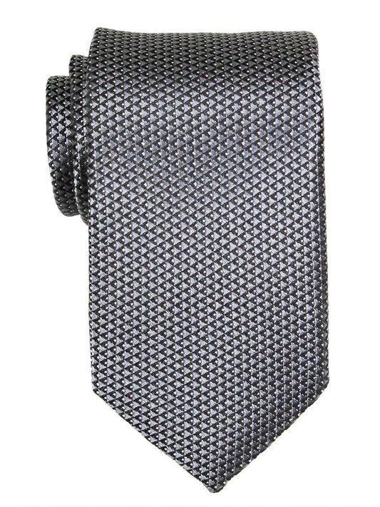 Heritage House 23722 100% Woven Silk Boy's Tie - Neat - Gray/Black Boys Tie Heritage House 