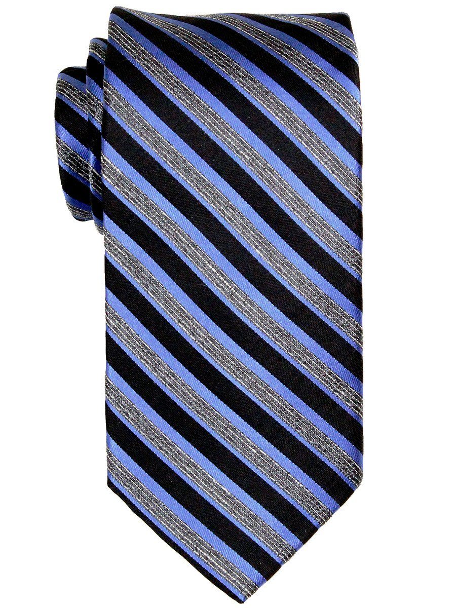 Heritage House 23744 100% Woven Silk Boy's Tie - Stripe - Blue/Black/Gray Boys Tie Heritage House 