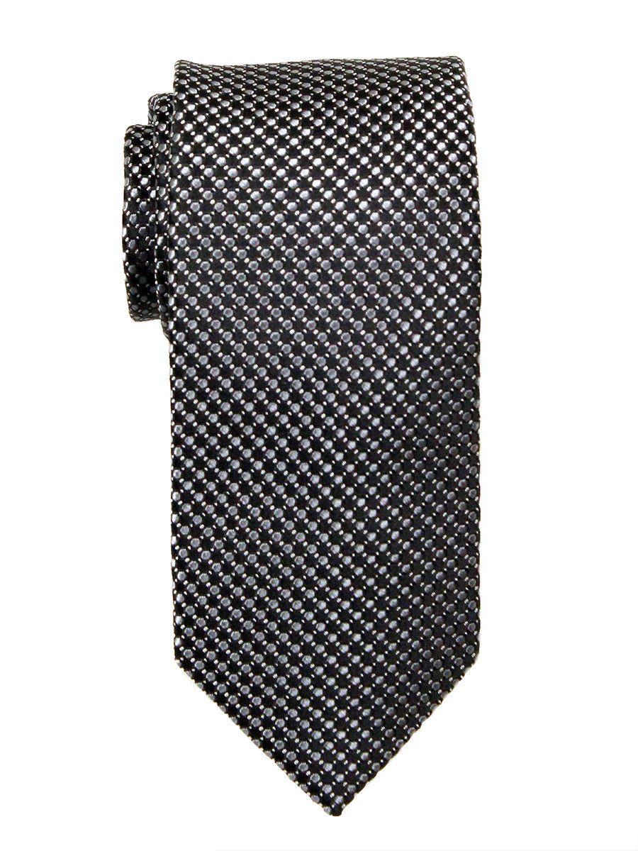 Heritage House 23750 100% Woven Silk Boy's Tie - Neat - Black/Gray Boys Tie Heritage House 