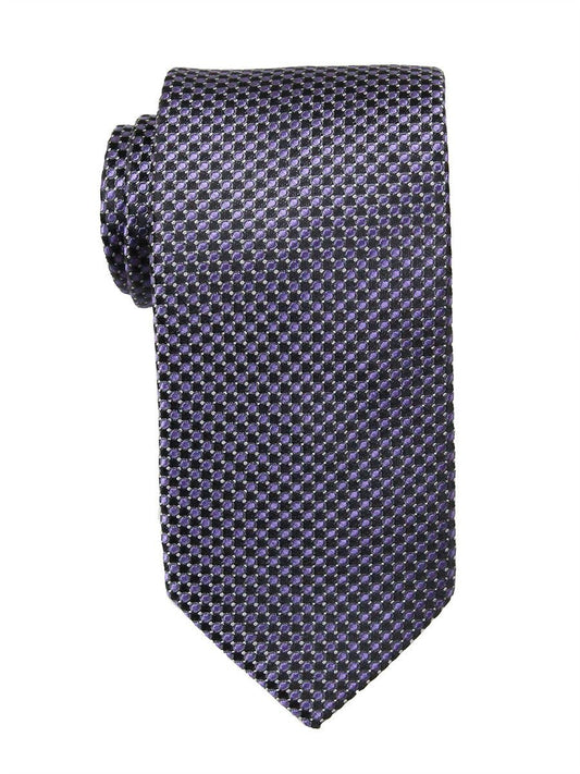Heritage House 23752 100% Woven Silk Boy's Tie - Neat - Black/Purple Boys Tie Heritage House 