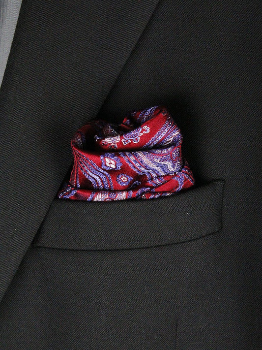 Boy's Pocket Square 23782 Red/Blue Boys Pocket Square Heritage House 