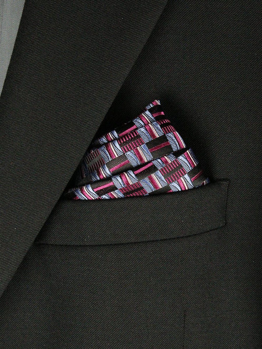 Boy's Pocket Square 23785 Blue/Navy/Pink Boys Pocket Square Heritage House 
