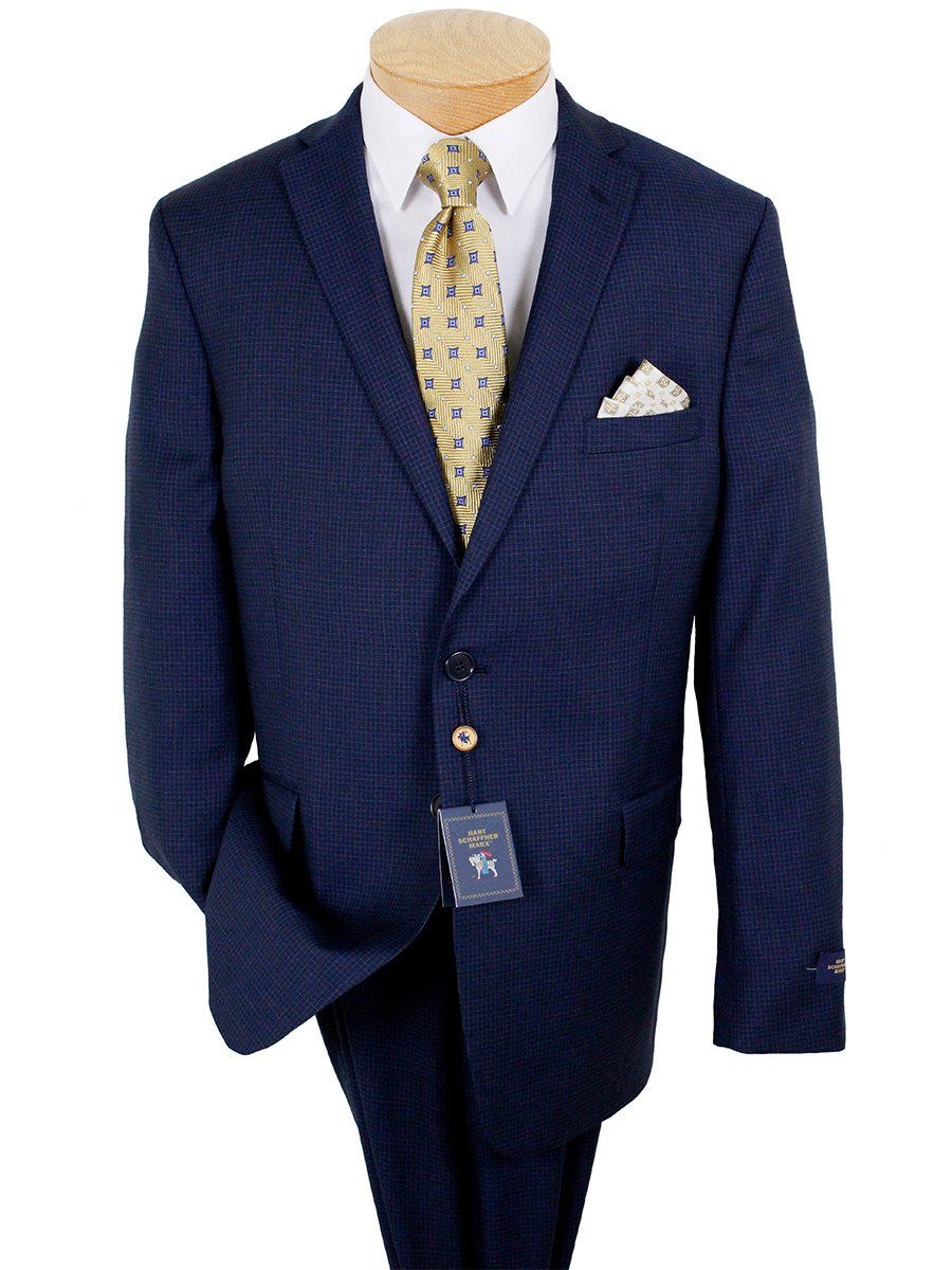 Boy's Suit 23801 Blue Check Boys Suit Hart Schaffner Marx 