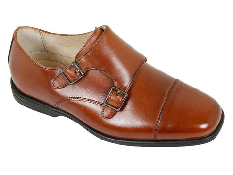 Florsheim 23902 Leather Boy's Shoe - Double Monk Strap - Cap Toe Boys Shoes Florsheim 