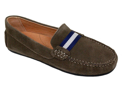 Umi 23935 Suede Boy's Shoe - Driving Loafer - Taupe Boys Shoes Umi 