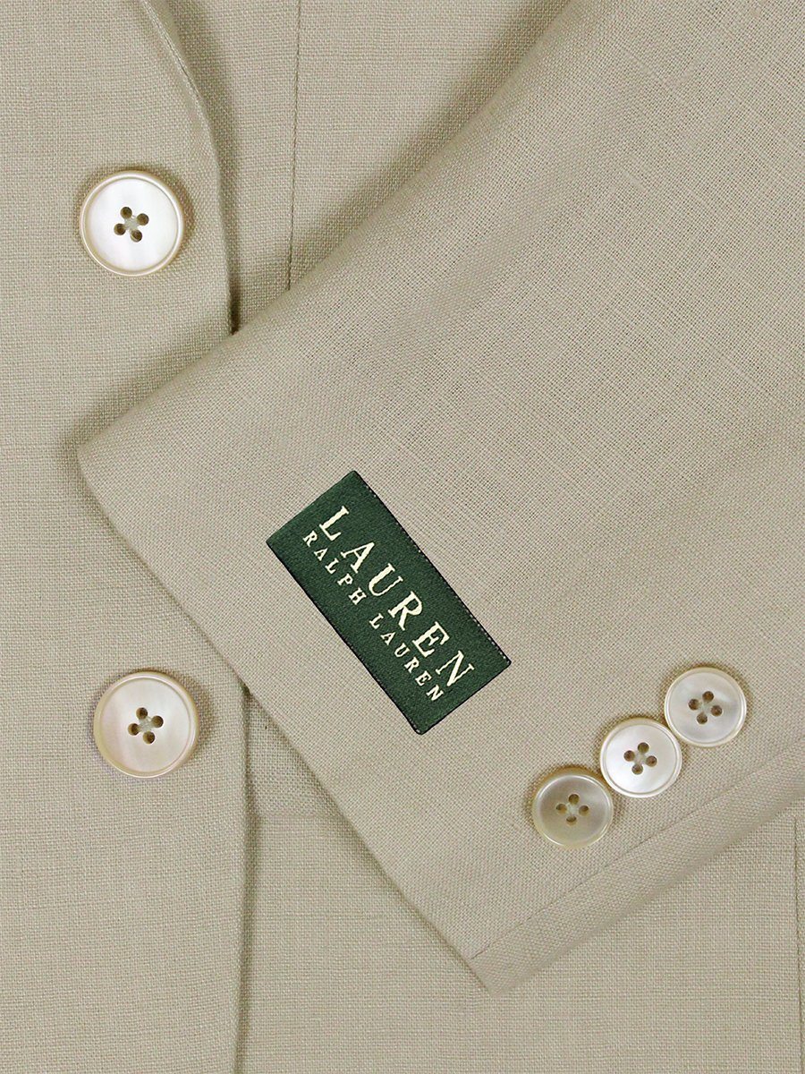 Lauren Ralph Lauren 26115 100% Linen Boy's Suit Separate Jacket - Solid Linen - Tan Boys Suit Separate Jacket Lauren 