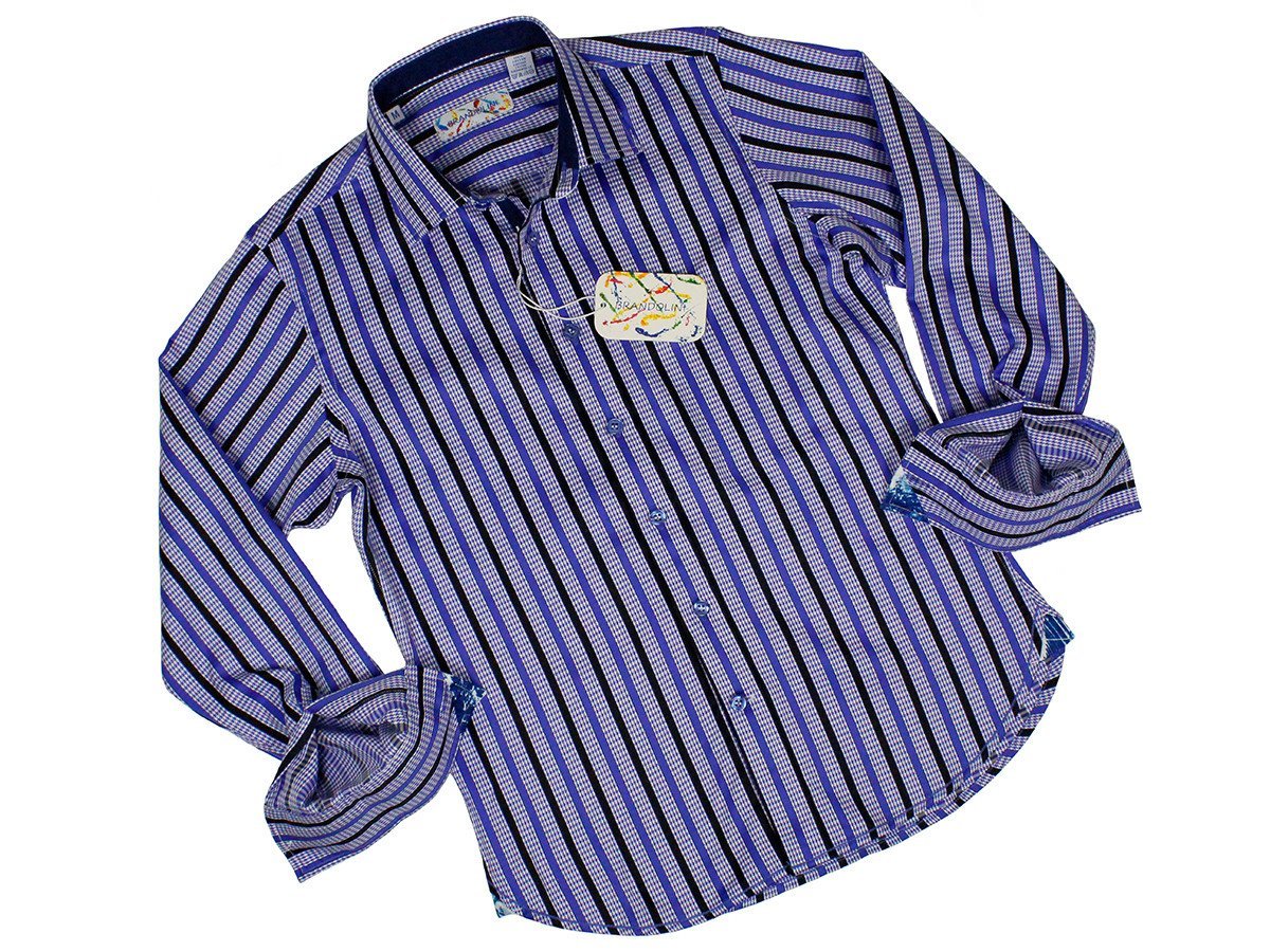 Boy's Sport Shirt 24182 Navy Boys Sport Shirt Brandolini 