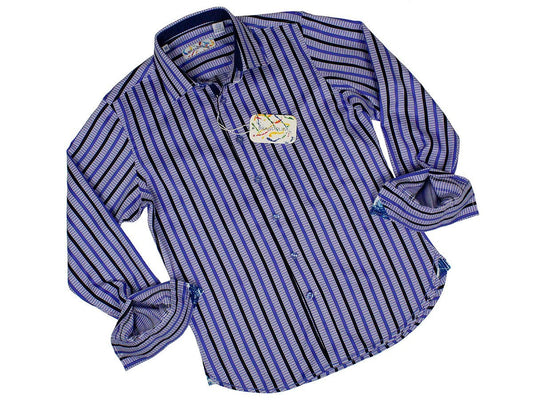 Boy's Sport Shirt 24182 Navy Boys Sport Shirt Brandolini 
