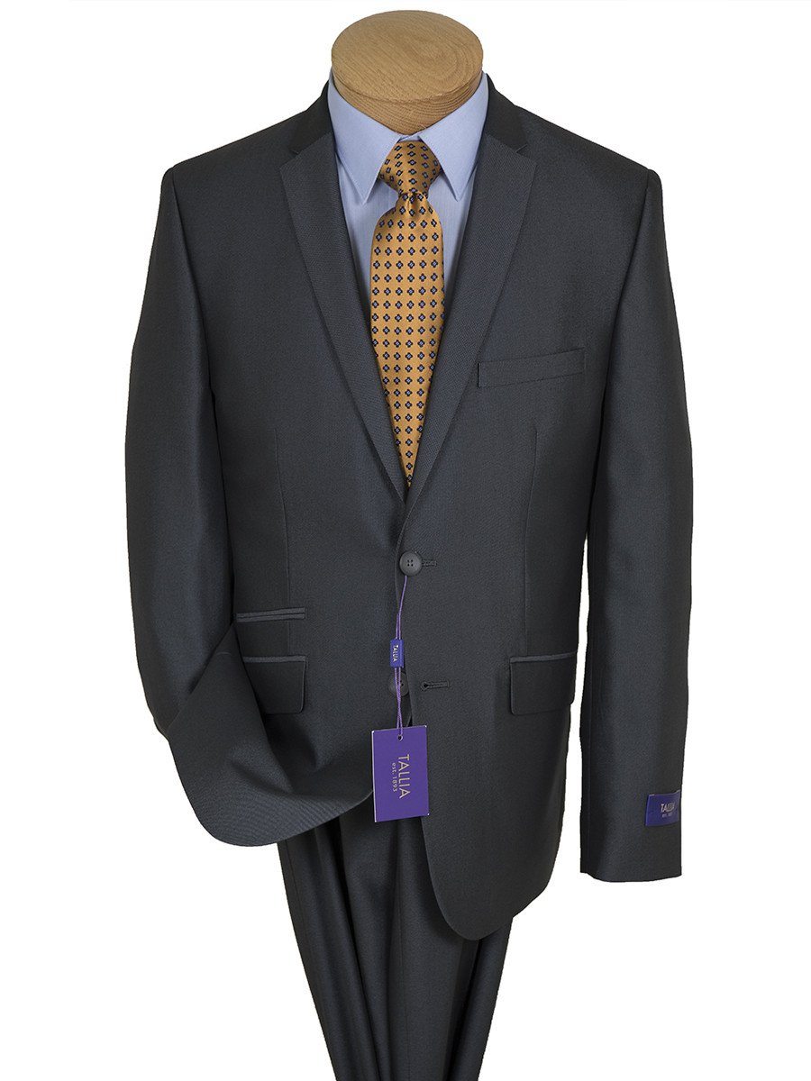 Tallia Purple 24311 85% Polyester/15% Rayon Skinny Fit Boy's Suit - Sharkskin - Gray Boys Suit Tallia 