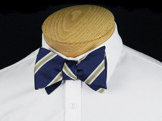 Boy's Bow Tie 24441 Navy/Khaki Boys Bow Tie Heritage House 