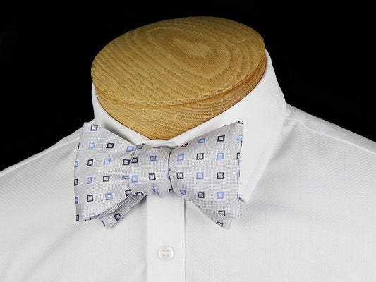 Boy's Bow Tie 24454 White/Blue Boys Bow Tie Heritage House 