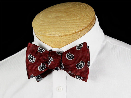 Boy's Bow Tie 24460 Burgundy/Black Boys Bow Tie Heritage House 