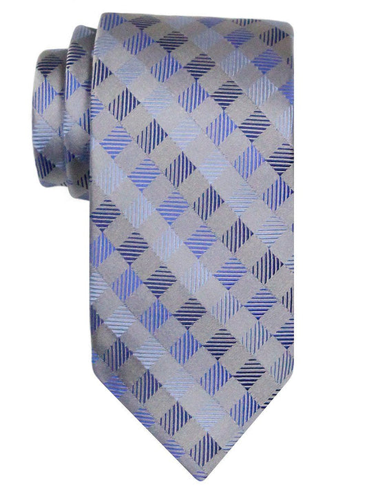 Heritage House 24478 100% Woven Silk Boy's Tie - Neat Style - Grey/Blue Boys Tie Heritage House 