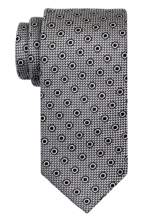 Heritage House 24490 100% Silk Boy's Tie - Neat Rings- Silver Boys Tie Heritage House 