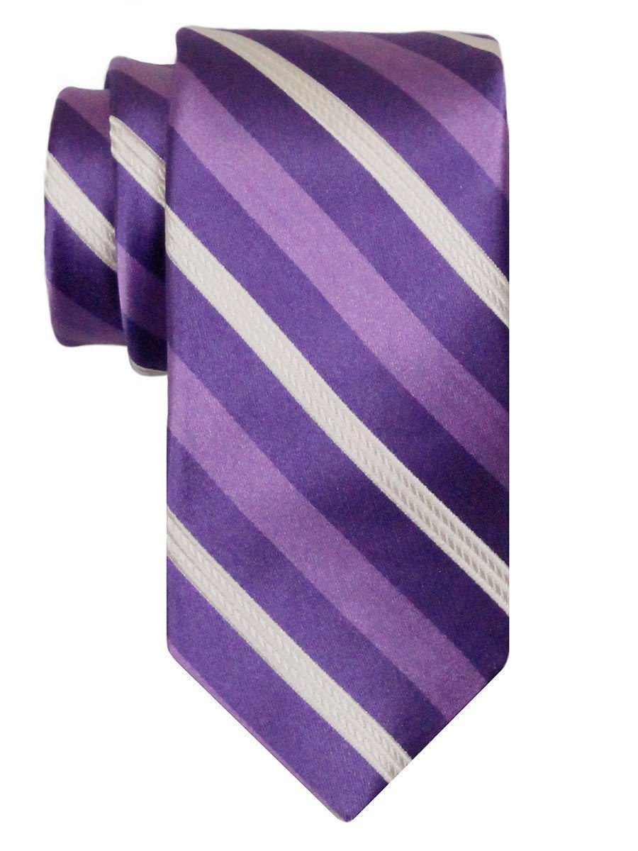 Heritage House 24549 100% Silk Boy's Tie - Stripe - Purple Boys Tie Heritage House 