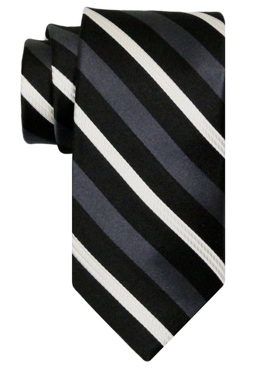 Heritage House 24551 100% Silk Boy's Tie - Stripe - Black/White Boys Tie Heritage House 