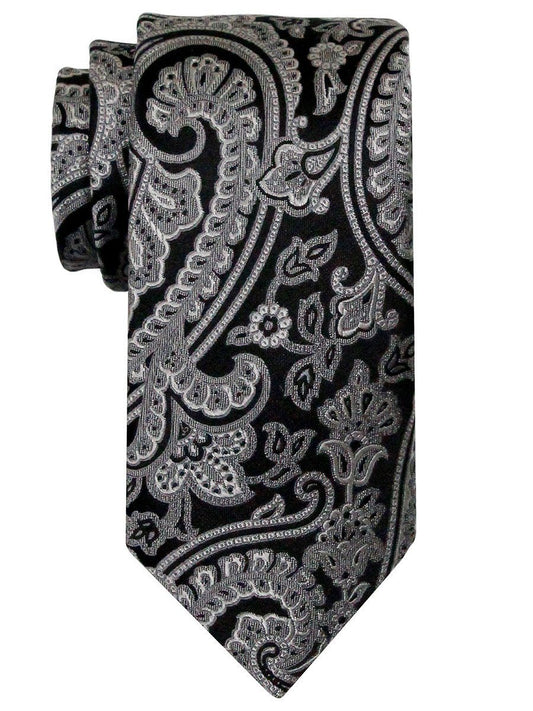 Heritage House 24557 100% Silk Boy's Tie - Paisley - Black Boys Tie Heritage House 