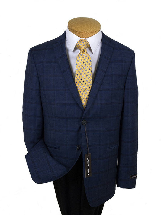 Michael Kors 24601 100% Wool Boy's Sport Coat - Plaid - Navy Boys Sport Coat Michael Kors 