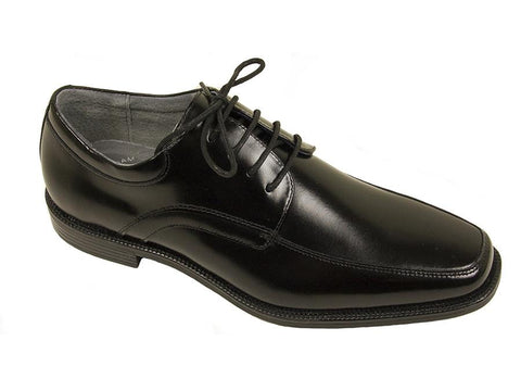 Florsheim 24760 Full-Grain Leather Boy's Shoe - Moc Toe Oxford - Black Boys Shoes Florsheim 