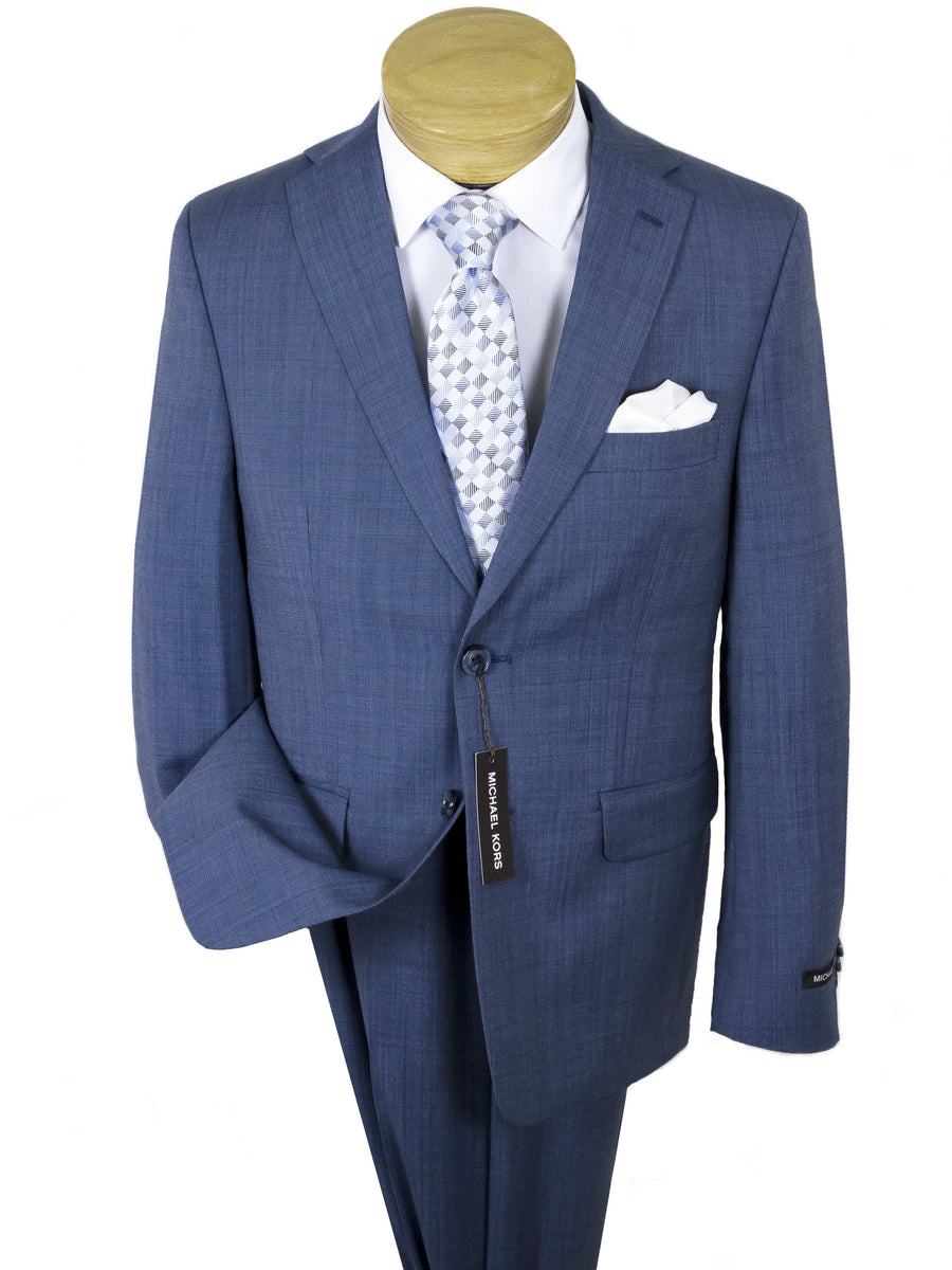 Michael Kors 24873 100% Worsted Wool Boy's Suit - Birdseye Weave - Blue Boys Suit Michael Kors 