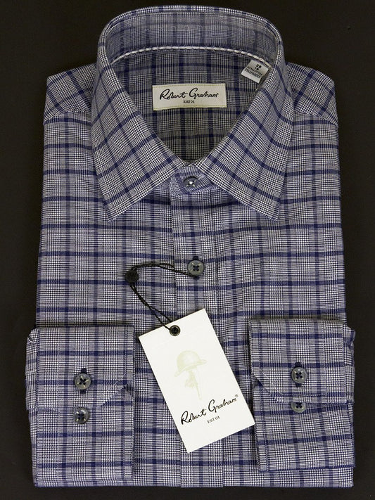 Robert Graham 25019 Men's Navy Plaid Mens L/S Woven Robert Graham 