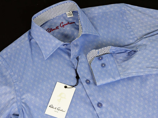 Robert Graham 25026 Navy Diamond Weave Boys L/S Woven Robert Graham 