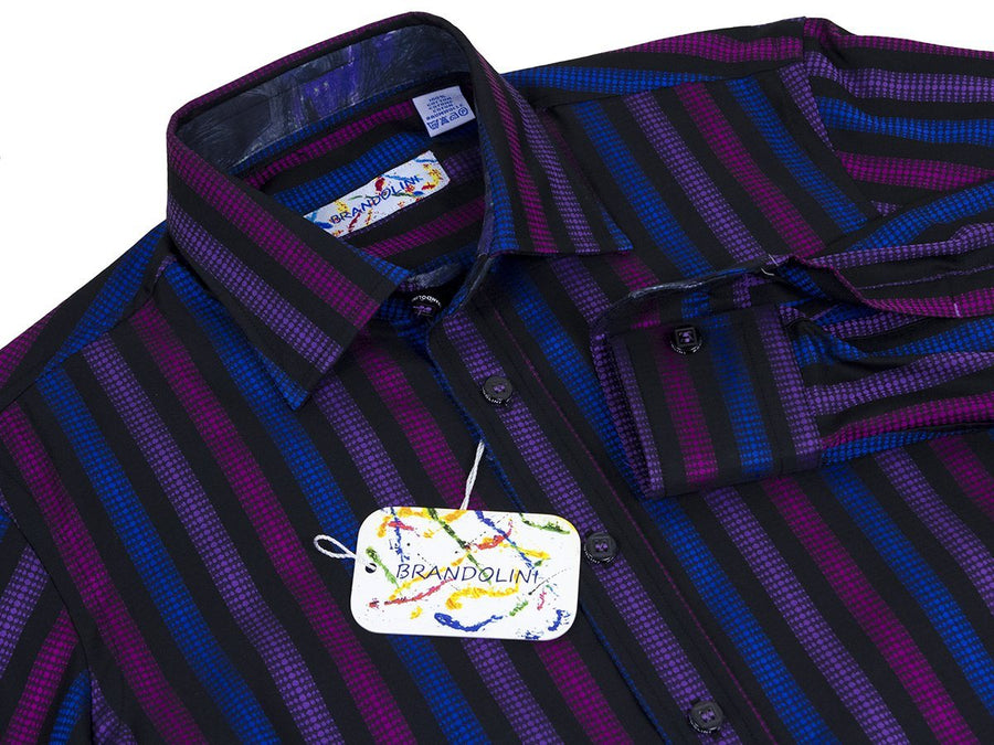 Brandolini Boy's Sport Shirt 25038 Multi Stripe Boys Sport Shirt Brandolini 