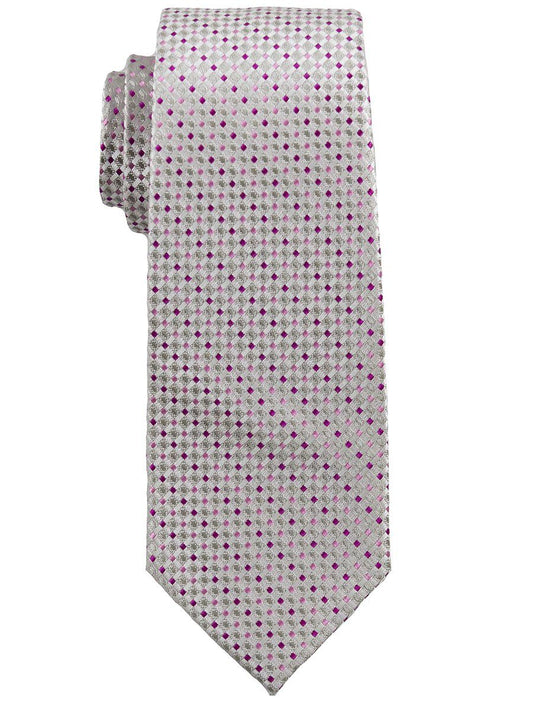 Heritage House 25136 100% Silk Boy's Tie - Neat - Silver/Pink Boys Tie Heritage House 