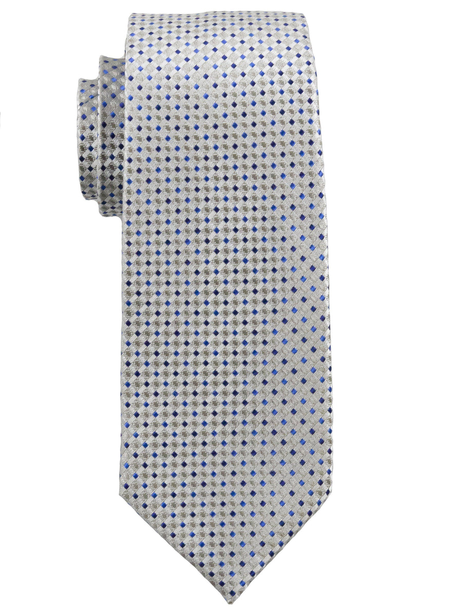 Heritage House 25138 100% Silk Boy's Tie - Neat - Silver/Blue Boys Tie Heritage House 