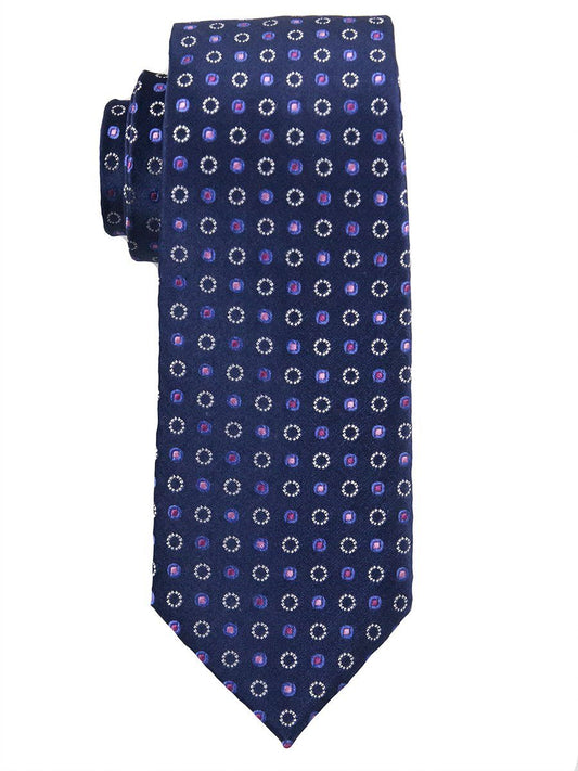 Heritage House 25161 100% Silk Boy's Tie - Neat - Navy/Pink Boys Tie Heritage House 