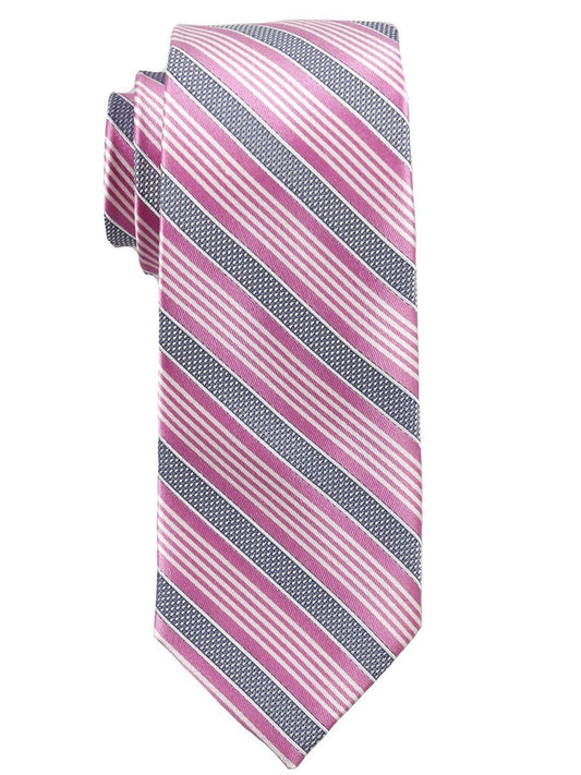 Heritage House 25174 100% Silk Boy's Tie - Stripe - Pink/Gray Boys Tie Heritage House 