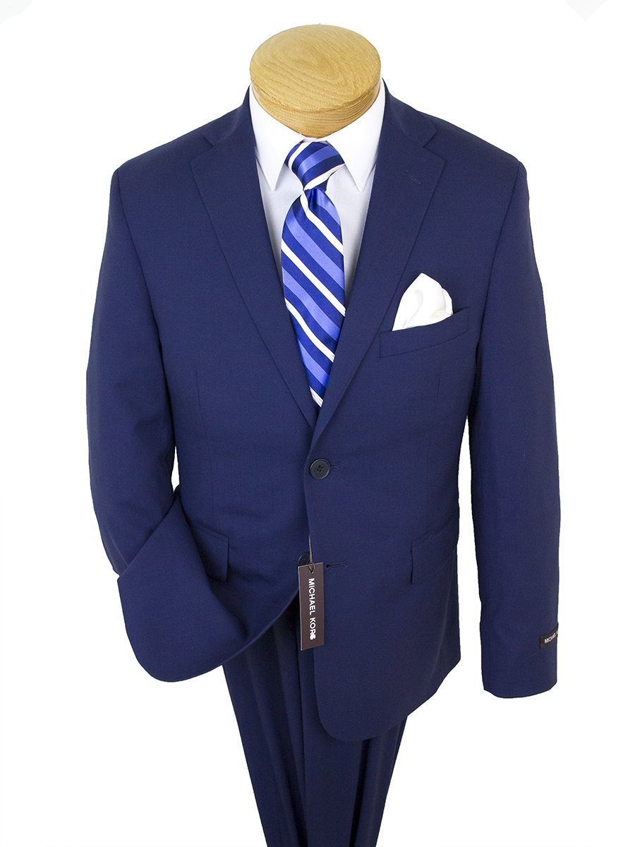 Michael Kors 25244 100% Wool Boy's 2-Piece Suit - Solid - Blue Boys Suit Michael Kors 