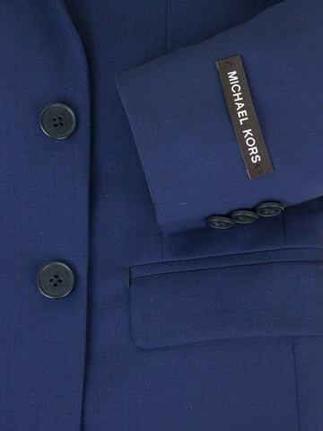 Image of Michael Kors 25244 100% Wool Boy's 2-Piece Suit - Solid - Blue Boys Suit Michael Kors 