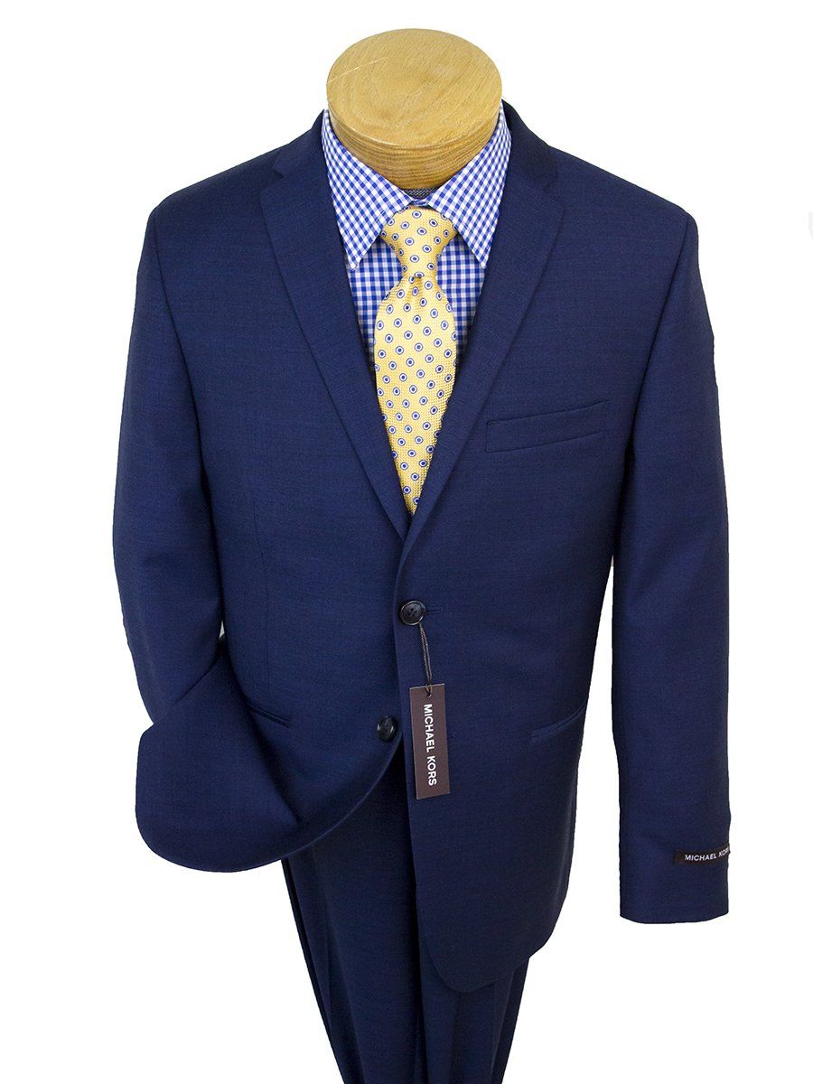 Michael Kors 25258 100% Wool Boy's Suit -Sharkskin - Blue Boys Suit Michael Kors 