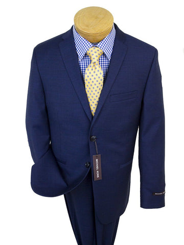 Image of Michael Kors 25258 100% Wool Boy's Suit -Sharkskin - Blue Boys Suit Michael Kors 
