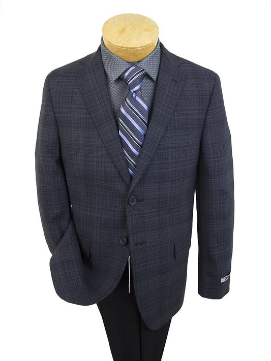 DKNY 25369 96% Wool/4% Lycra Boy's Sport Coat - Plaid - Blue/Black Boys Sport Coat DKNY 