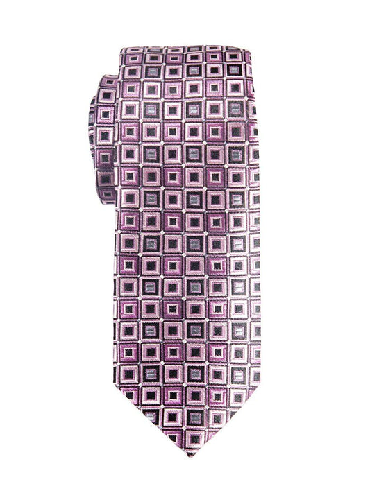Heritage House 25388 100% Silk Boy's Tie - Neat - Pink/Black Boys Tie Heritage House 