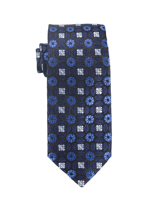 Heritage House 25406 100% Silk Boy's Tie - Neat - Navy/Black Boys Tie Heritage House 