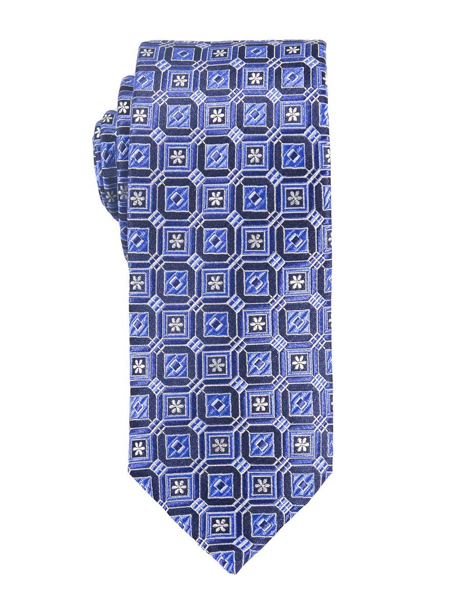Heritage House 25418 100% Silk Boy's Tie - Neat - Blue/Navy Boys Tie Heritage House 