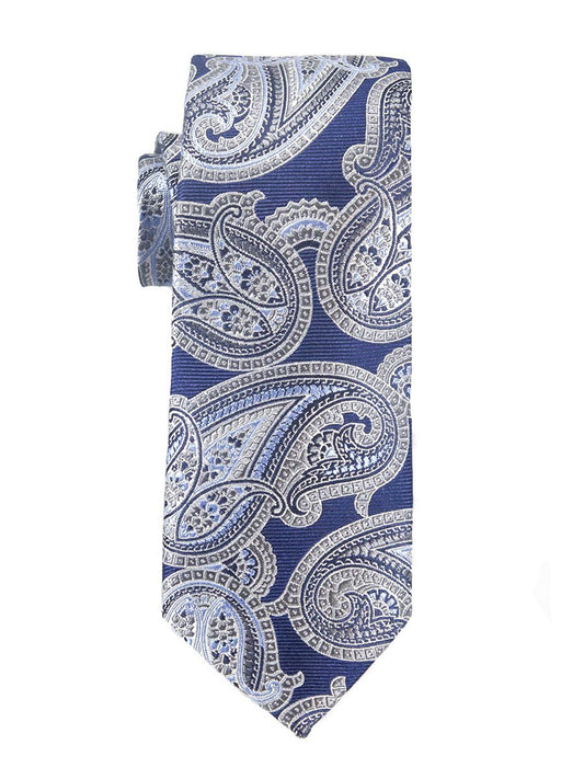 Heritage House 25439 100% Woven Silk Boy's Tie - Paisley - Purple/Blue/Khaki Boys Tie Heritage House 