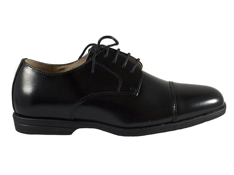 Florsheim 25586 Lace-Up Boy's Shoe - Cap Toe- Oxford- Black Boys Shoes Florsheim 