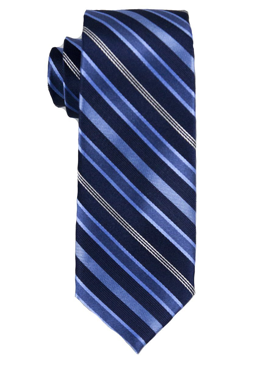 Heritage House 25652 100% Silk Boy's Tie - Stripe - Navy/Blue Boys Tie Heritage House 