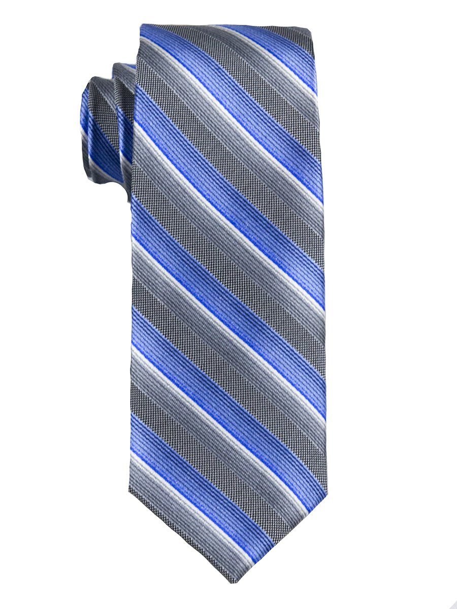 Heritage House 25661 100% Silk Boy's Tie - Stripe - Grey/Blue Boys Tie Heritage House 