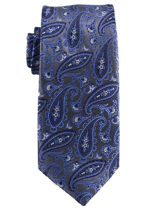 Heritage House 25733 100% Woven Silk Boy's Tie - Paisley - Blue/Grey Boys Tie Heritage House 